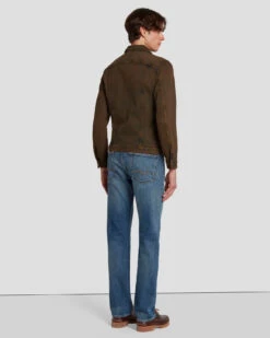 7 For All Mankind Perfect Trucker Jacket In Figure Out -7 For All Mankind 7T924C10 FGO 4