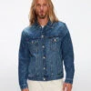 7 For All Mankind Perfect Trucker Jacket In Lagoon -7 For All Mankind 7T924C10 XLO 1