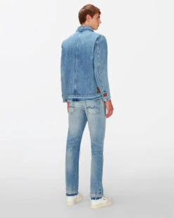 7 For All Mankind Workwear Overshirt In Vintage Blue -7 For All Mankind 7T927066 XVB 4