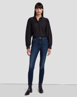 7 For All Mankind High Waist Ankle Skinny In Dian