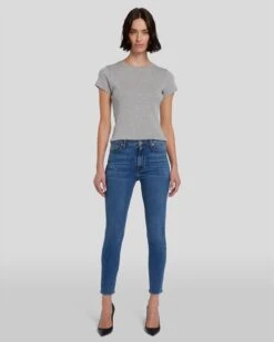 7 For All Mankind High Waist Ankle Skinny In Meisa