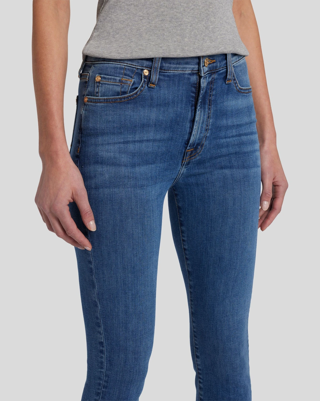 7 For All Mankind High Waist Ankle Skinny In Meisa 5 7 For All Mankind High Waist Ankle Skinny In Meisa - Image 3