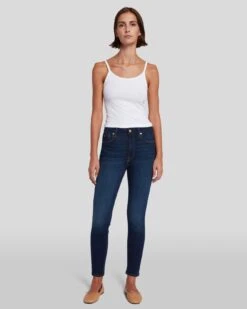 7 For All Mankind 23 7 For All Mankind Slim Illusion High Waist Ankle Skinny In Tried And True