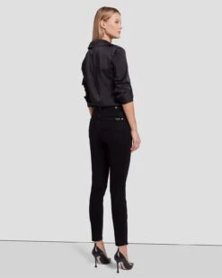7 For All Mankind High Waist Ankle Skinny In Black Rose -7 For All Mankind 7U001216 BRS 4 EDIT