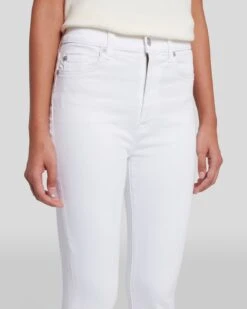 7 For All Mankind Slim Illusion High Waist Ankle Skinny In Luxe White 10 7 For All Mankind Slim Illusion High Waist Ankle Skinny In Luxe White -7 For All Mankind 7U001399 SMW 3