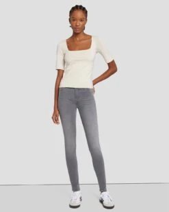 7 For All Mankind Slim Illusion Skinny Luxe High Waist In Bliss -7 For All Mankind 7U003A24 BS2 6