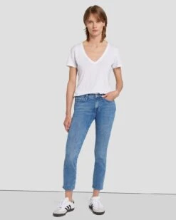 7 For All Mankind Left Hand Roxanne Ankle In Vive 12 7 For All Mankind Left Hand Roxanne Ankle In Vive -7 For All Mankind 7U080062 VV1 5