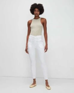 7 For All Mankind Slim Illusion Portia In White