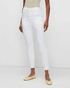 7 For All Mankind Slim Illusion Portia In White -7 For All Mankind 7U083399 SLW 03