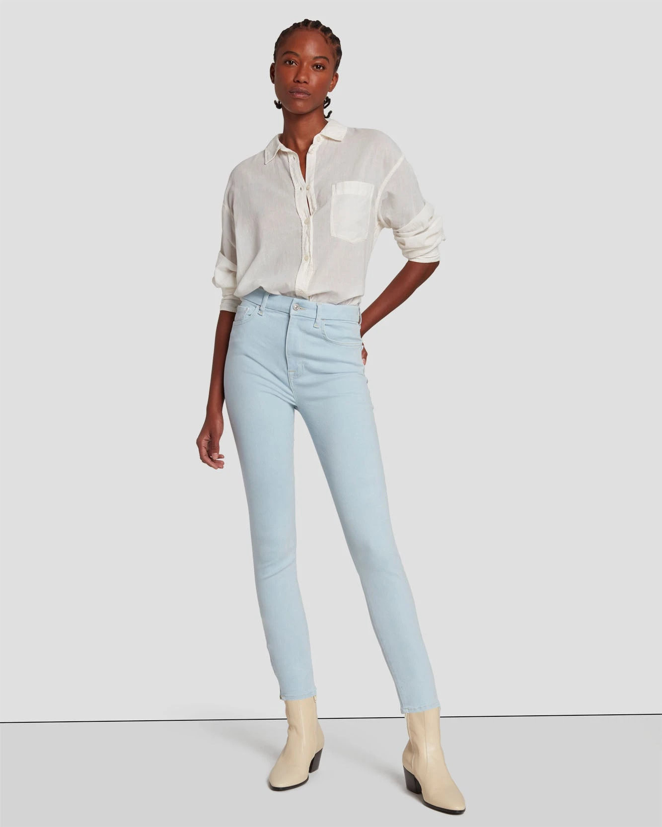 7 For All Mankind No Filter Ultra High Rise Ankle Skinny In Peretti 8 7 For All Mankind No Filter Ultra High Rise Ankle Skinny In Peretti - Image 6