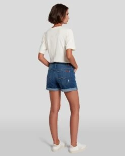7 For All Mankind Broken Twill Mid Roll Short In Vanity Destroy -7 For All Mankind 7U21067 BTL 4