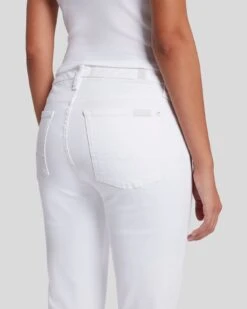 7 For All Mankind Slim Illusion Kimmie Straight In Luxe White -7 For All Mankind 7U301399 SMW 5
