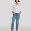 7 For All Mankind Broken Twill Josefina In Bright Light