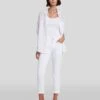 7 For All Mankind Broken Twill Josefina In White -7 For All Mankind 7U303445 BTW 1