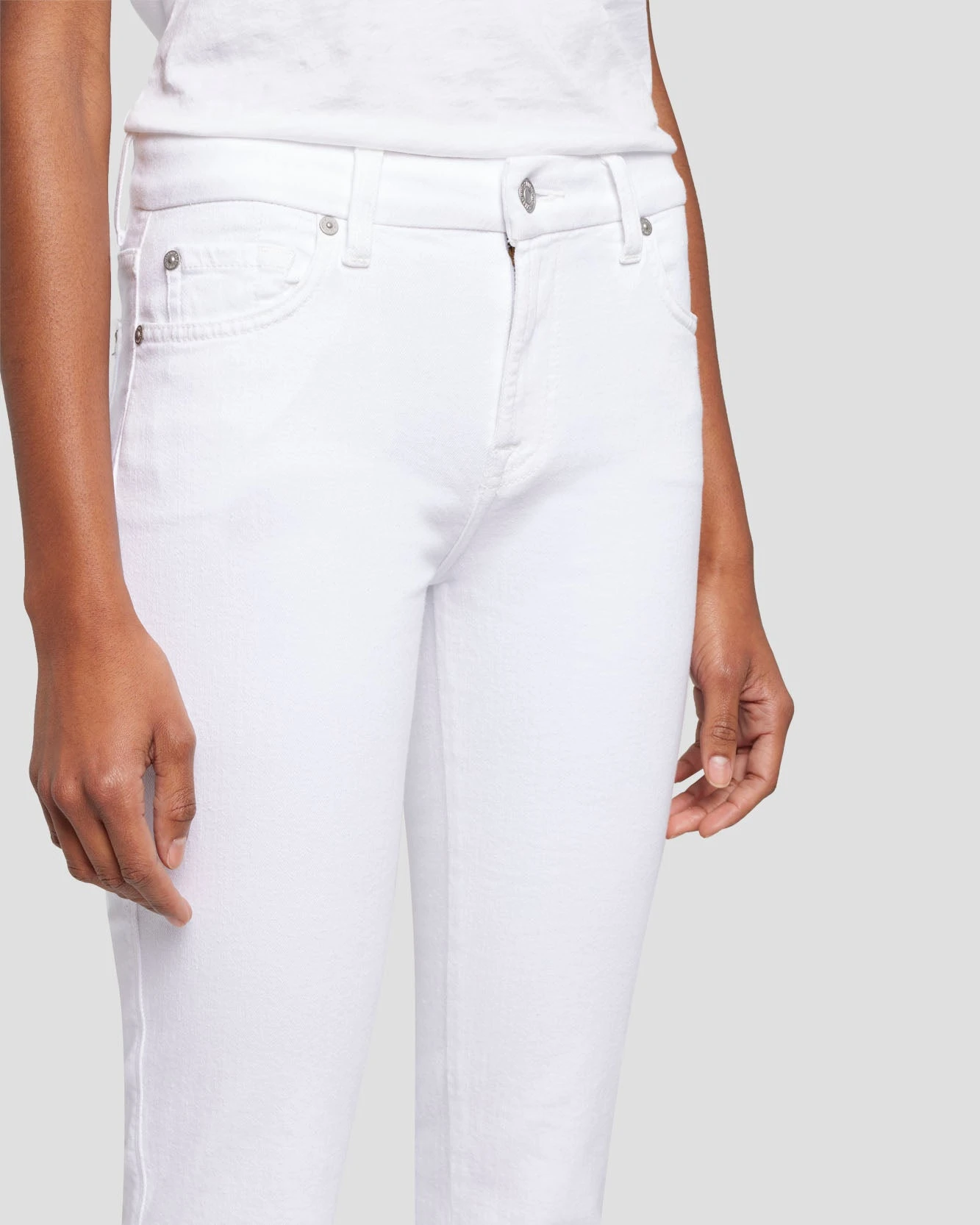7 For All Mankind Kimmie Cropped Straight In Clean White 6 7 For All Mankind Kimmie Cropped Straight In Clean White - Image 4