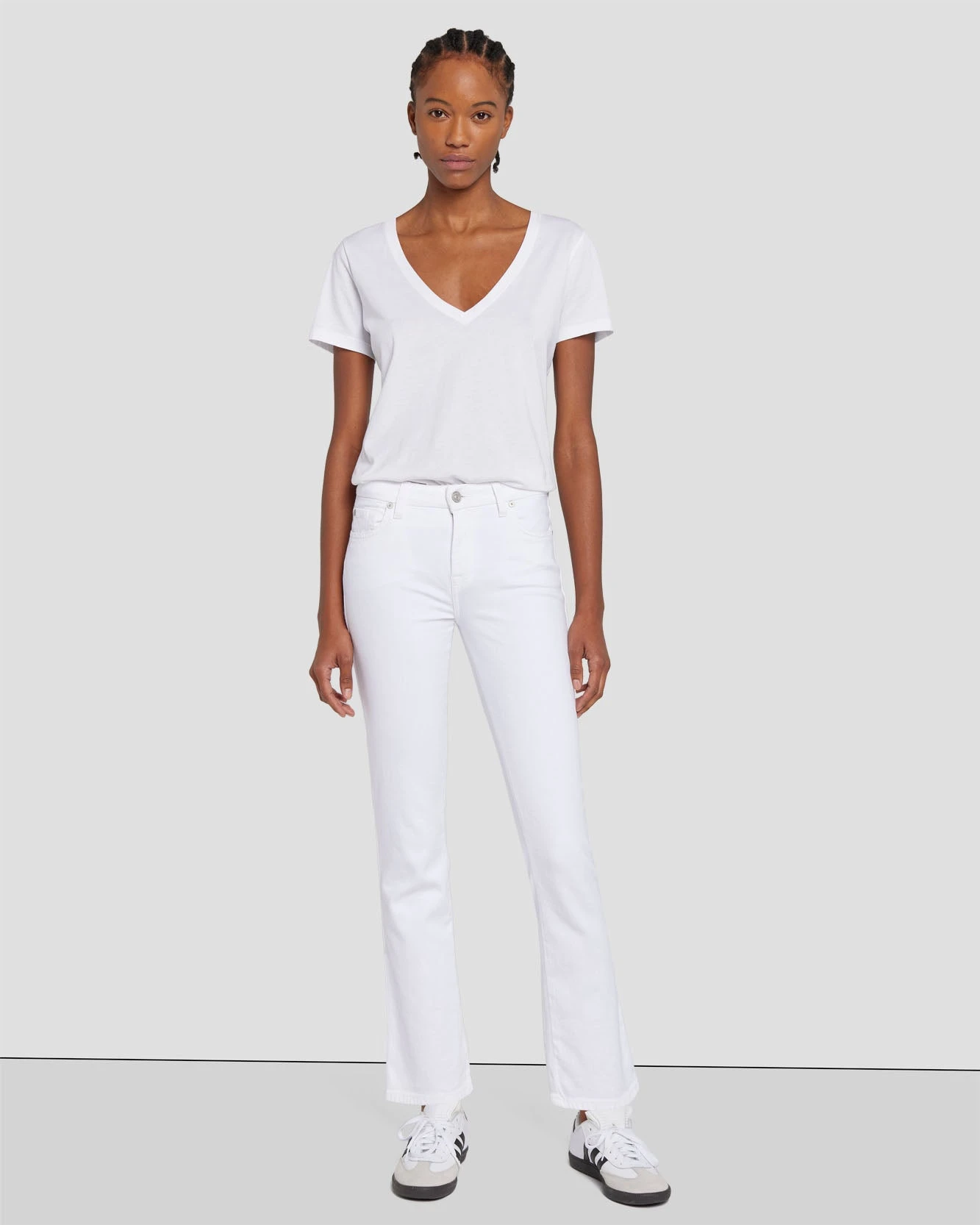 7 For All Mankind Kimmie Cropped Straight In Clean White 8 7 For All Mankind Kimmie Cropped Straight In Clean White - Image 6