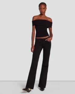 7 For All Mankind B(air) Original Bootcut In Rinsed Black -7 For All Mankind 7U315C43 RB4 6