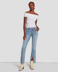 7 For All Mankind Broken Twill Kimmie Straight In De Ville -7 For All Mankind 7U343067 DVL 6