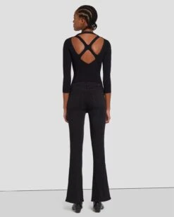 7 For All Mankind Slim Illusion Kimmie Straight In Black -7 For All Mankind 7U343526 SIB 0514 B