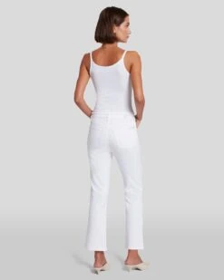 7 For All Mankind Slim Illusion High Waist Slim Kick In Luxe White -7 For All Mankind 7U350399 SMW 4