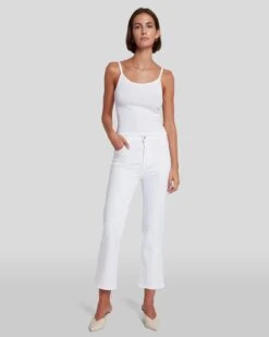 7 For All Mankind Slim Illusion High Waist Slim Kick In Luxe White -7 For All Mankind 7U350399 SMW 6