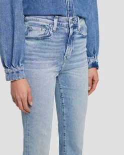 7 For All Mankind Luxe Vintage High Waist Slim Kick In Must -7 For All Mankind 7U352120 MT2 3
