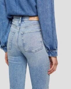 7 For All Mankind Luxe Vintage High Waist Slim Kick In Must -7 For All Mankind 7U352120 MT2 5