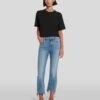 7 For All Mankind High Waist Slim Kick With Long Side Hem And Destroy In Sloane Vintage -7 For All Mankind 7U352594 SVH 6