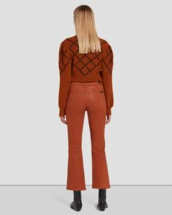 7 For All Mankind High Waist Slim Kick In Coated Ginger -7 For All Mankind 7U352752 CCC 4