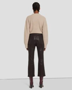 7 For All Mankind High Waist Slim Kick In Coated Chocolate -7 For All Mankind 7U352752 CHO 4