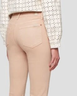 7 For All Mankind High Waist Slim Kick In Coated Camel -7 For All Mankind 7U352752 KML 5