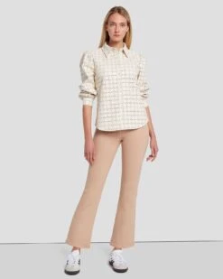 7 For All Mankind High Waist Slim Kick In Coated Camel -7 For All Mankind 7U352752 KML 6