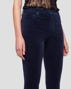 7 For All Mankind Velvet High Waist Slim Kick In Ink -7 For All Mankind 7U352V65 INC 3