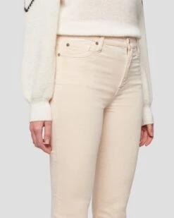 7 For All Mankind Velvet High Waist Slim Kick In Tapioca -7 For All Mankind 7U352V65 TAP 3