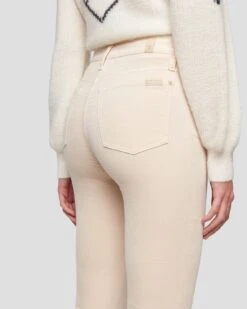 7 For All Mankind Velvet High Waist Slim Kick In Tapioca -7 For All Mankind 7U352V65 TAP 5