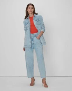 7 For All Mankind Paperbag Waist Balloon In Tuberose