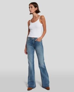 7 For All Mankind Tailorless Dojo In Distressed Authentic Light