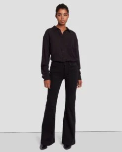 7 For All Mankind Tailorless Slim Illusion Dojo In Black -7 For All Mankind 7U452526 BLK 6