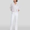 7 For All Mankind Slim Illusion Tailorless Dojo In Luxe White 2 7 For All Mankind Slim Illusion Tailorless Dojo In Luxe White -7 For All Mankind 7U470399 SMW 1