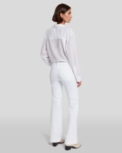 7 For All Mankind Slim Illusion Tailorless Dojo In Luxe White -7 For All Mankind 7U470399 SMW 4