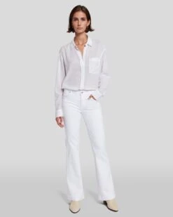 7 For All Mankind Slim Illusion Tailorless Dojo In Luxe White -7 For All Mankind 7U470399 SMW 6