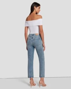 7 For All Mankind Luxe Vintage High Waist Slim Kick In Self Made -7 For All Mankind 7U478120 SLF 4