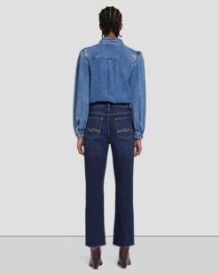 7 For All Mankind Broken Twill High Waist Slim Kick In Calix -7 For All Mankind 7U500067 CL6 4