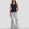 7 For All Mankind Tailorless Low Rise Flare In Iris Patchwork -7 For All Mankind 7U522555 IPH 1