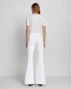 7 For All Mankind Low Rise Flare In Brilliant White -7 For All Mankind 7U522672 BW4 4