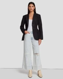 7 For All Mankind Ultra High Rise Cropped Jo In Rainy Blue -7 For All Mankind 7U532C10 RBU 5