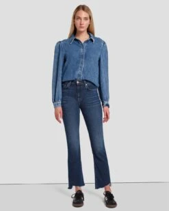 7 For All Mankind Luxe Vintage High Waist Slim Kick In Deep Soul