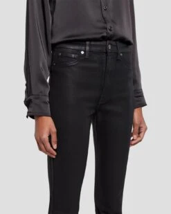 7 For All Mankind Tailorless Ultra High Rise Skinny Boot In Coated Black 12 7 For All Mankind Tailorless Ultra High Rise Skinny Boot In Coated Black -7 For All Mankind 7U633752 CBA 3
