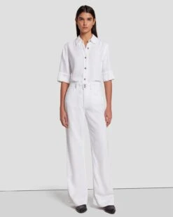 7 For All Mankind Tailorless Denim Lustre Modern Dojo In Brilliant White 10 7 For All Mankind Tailorless Denim Lustre Modern Dojo In Brilliant White -7 For All Mankind 7U638786 BW0 1