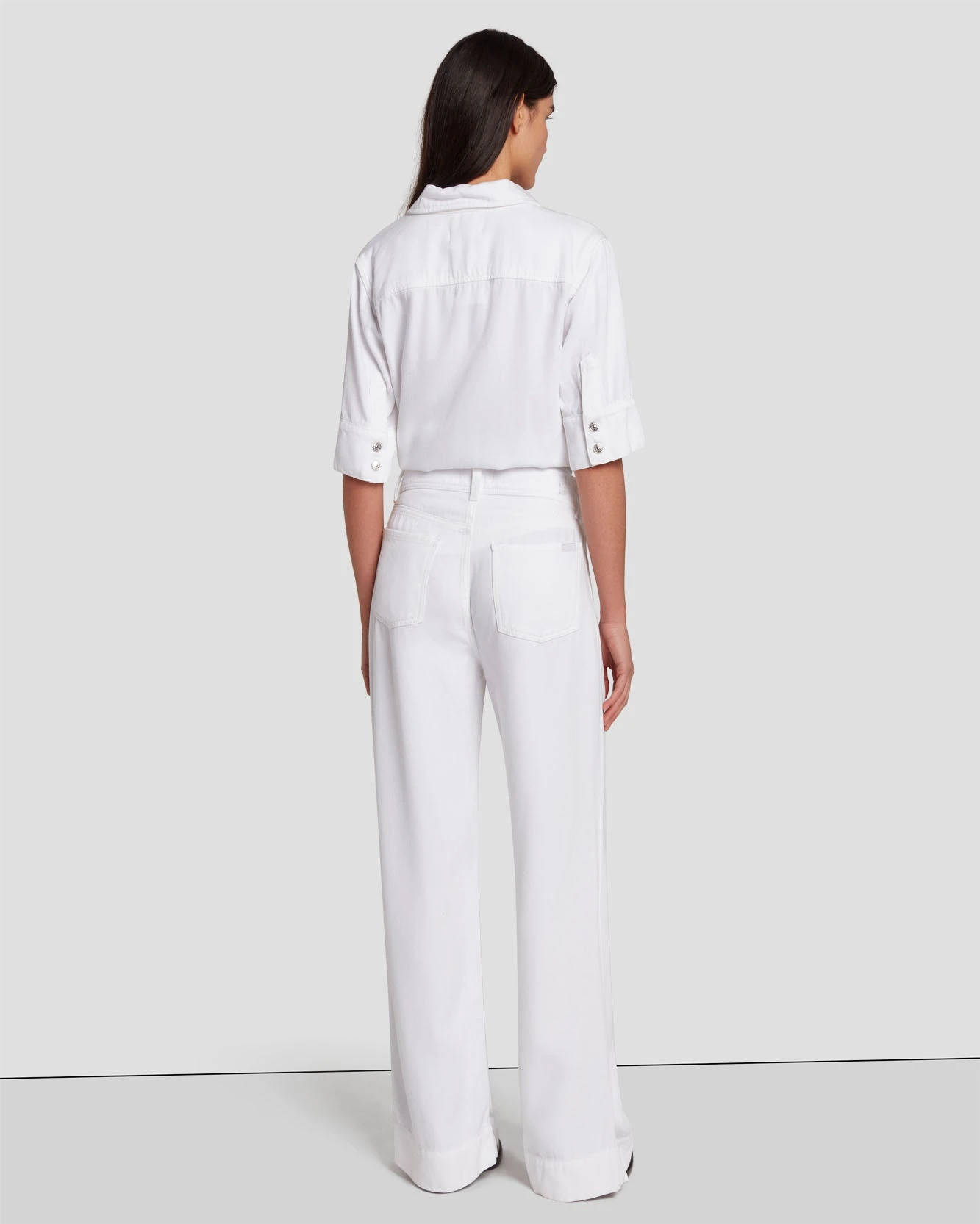 7 For All Mankind Tailorless Denim Lustre Modern Dojo In Brilliant White 6 7 For All Mankind Tailorless Denim Lustre Modern Dojo In Brilliant White - Image 4